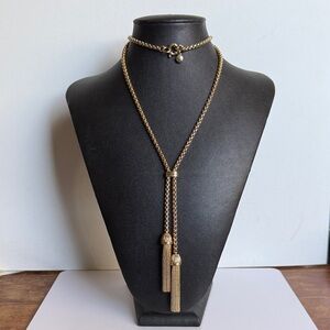 J Crew Gold Trendy Tassel Necklace
